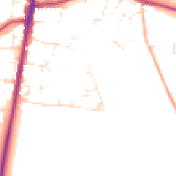 Daytime road noise heatmap for GL56 0ED