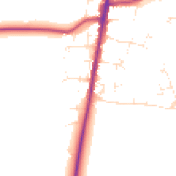 Daytime road noise heatmap for GL56 0EE
