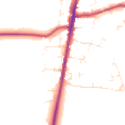 Daytime road noise heatmap for GL56 0EG