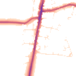 Daytime road noise heatmap for GL56 0FS