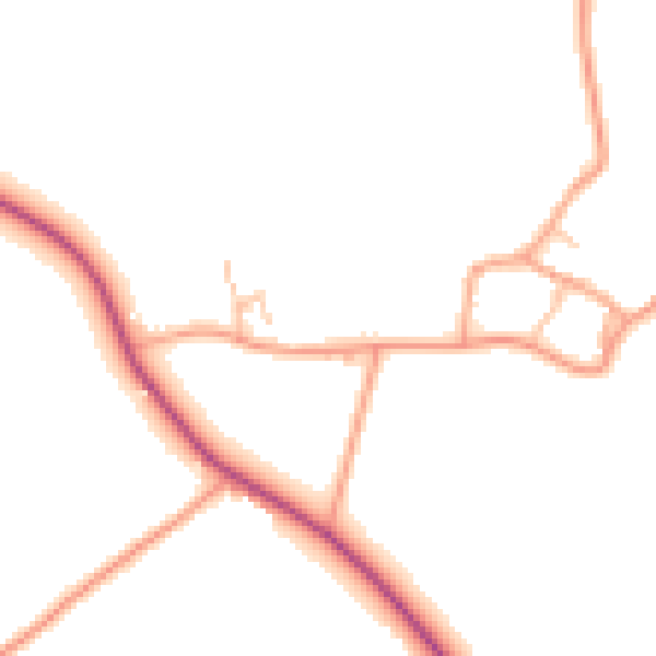Daytime road noise heatmap for GL56 0RX