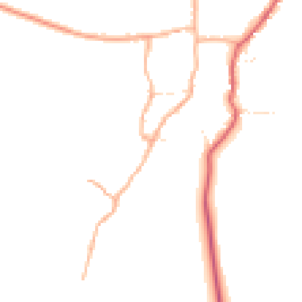 Daytime road noise heatmap for GL56 9HA