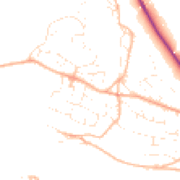 Daytime road noise heatmap for GL6 0EN