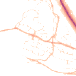 Daytime road noise heatmap for GL6 0ES