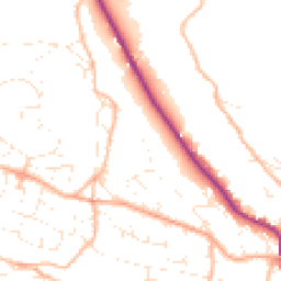 Daytime road noise heatmap for GL6 0NB