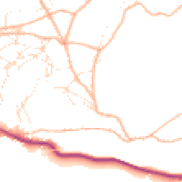 Daytime road noise heatmap for GL6 8LE
