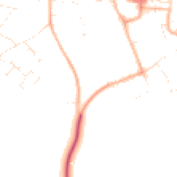 Daytime road noise heatmap for GL7 0AD