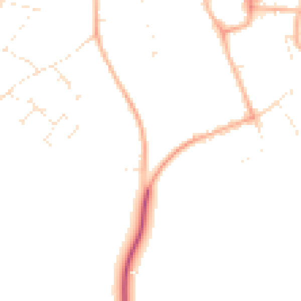 Daytime road noise heatmap for GL7 0AE