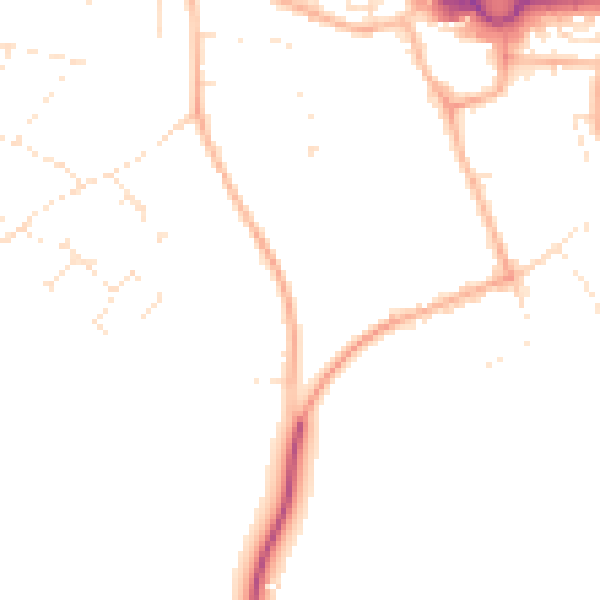 Daytime road noise heatmap for GL7 0AF