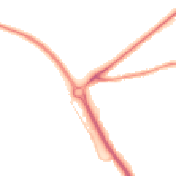 Night-time road noise heatmap for GL7 1AE