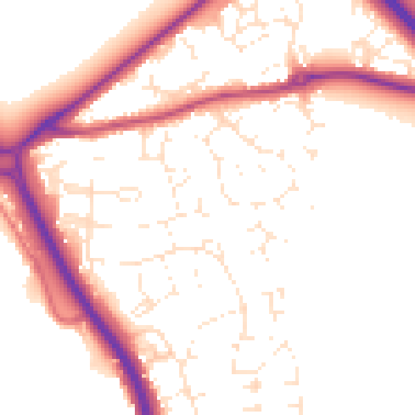 Daytime road noise heatmap for GL7 1AT