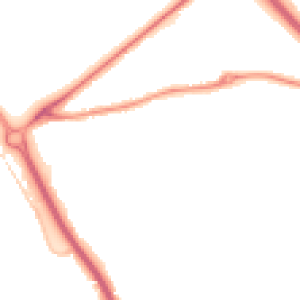 Night-time road noise heatmap for GL7 1AY
