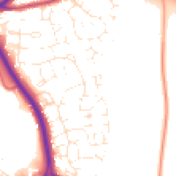 Daytime road noise heatmap for GL7 1DF