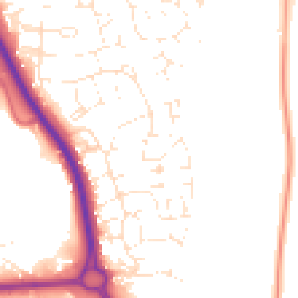 Daytime road noise heatmap for GL7 1DG