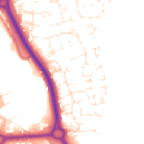 Daytime road noise heatmap for GL7 1DH