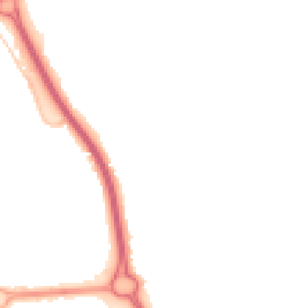 Night-time road noise heatmap for GL7 1DH
