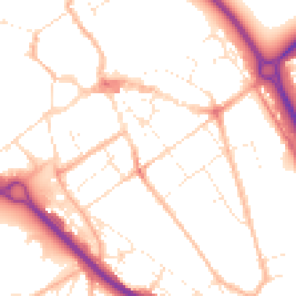 Daytime road noise heatmap for GL7 1FU
