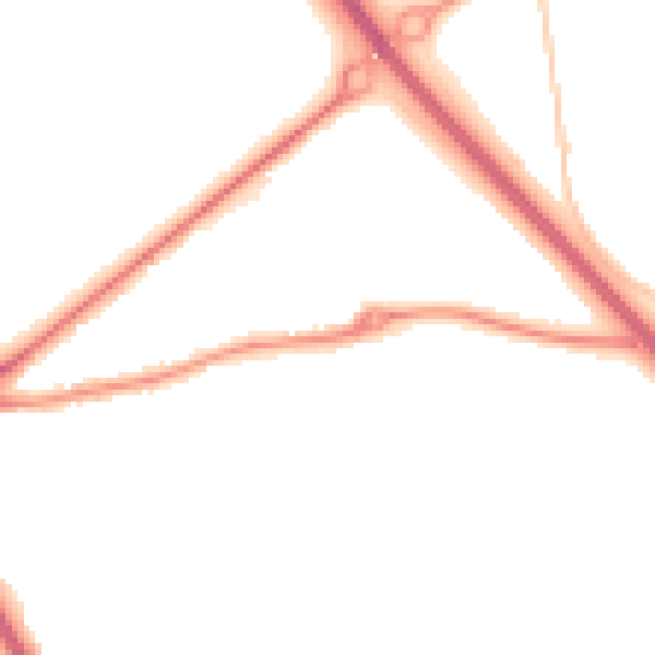 Night-time road noise heatmap for GL7 1GH