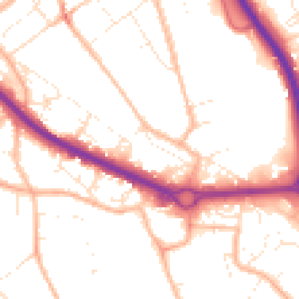 Daytime road noise heatmap for GL7 1GR