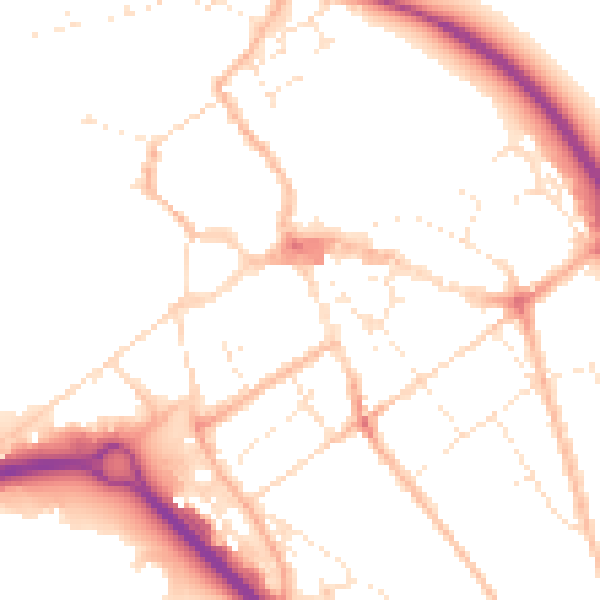 Daytime road noise heatmap for GL7 1JH