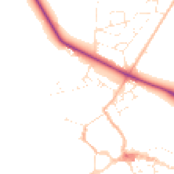 Daytime road noise heatmap for GL7 2DL