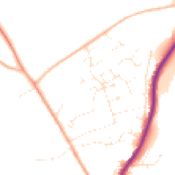 Daytime road noise heatmap for GL7 2JT