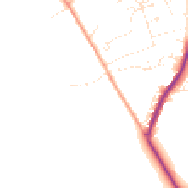 Daytime road noise heatmap for GL7 2LU