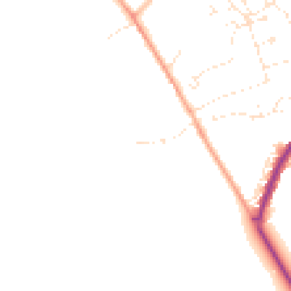 Daytime road noise heatmap for GL7 2LY