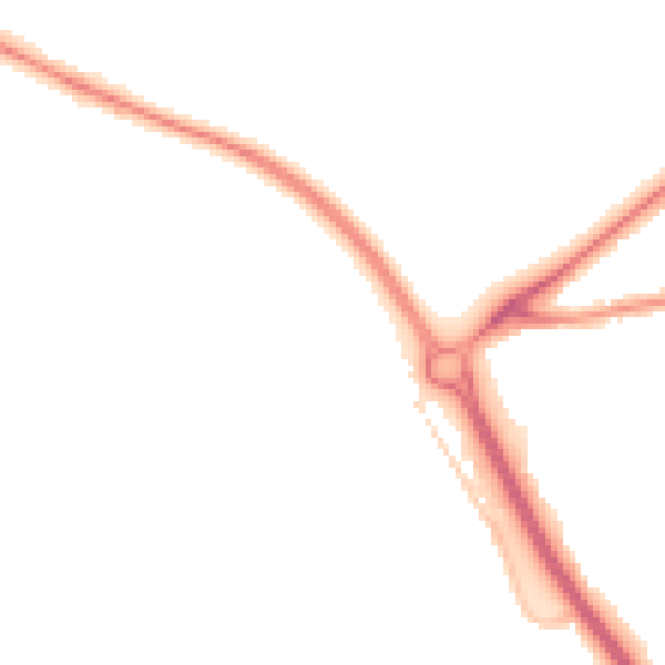 Night-time road noise heatmap for GL7 2PX