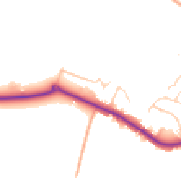 Daytime road noise heatmap for GL7 3DN