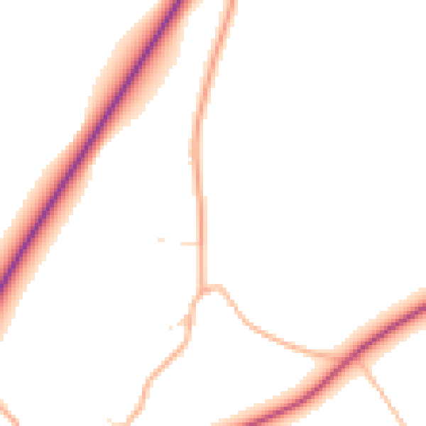 Daytime road noise heatmap for GL7 3JW