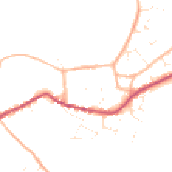 Daytime road noise heatmap for GL7 4BD