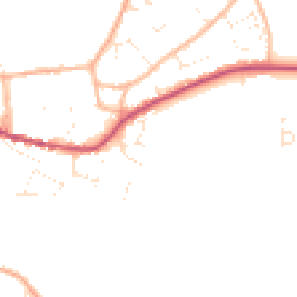 Daytime road noise heatmap for GL7 4BH