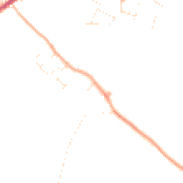 Daytime road noise heatmap for GL7 4DE
