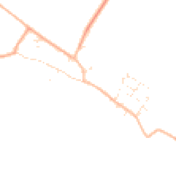 Daytime road noise heatmap for GL7 4EQ