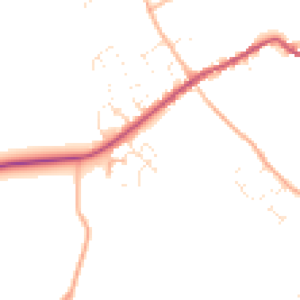 Daytime road noise heatmap for GL7 4GB