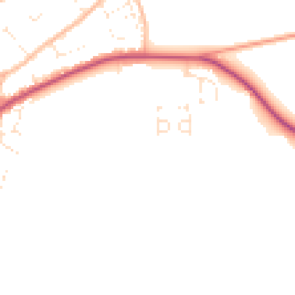 Daytime road noise heatmap for GL7 4GL
