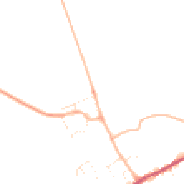 Daytime road noise heatmap for GL7 4JD