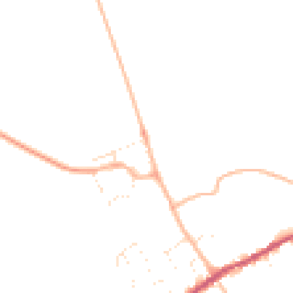 Daytime road noise heatmap for GL7 4JE