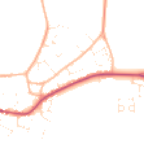 Daytime road noise heatmap for GL7 4JT