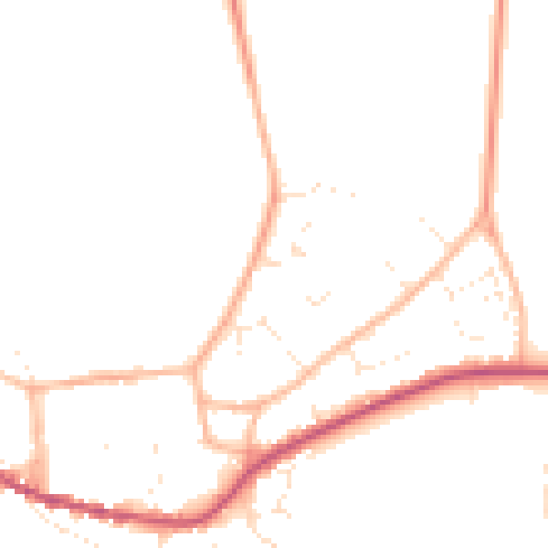 Daytime road noise heatmap for GL7 4LN
