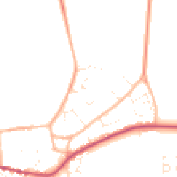 Daytime road noise heatmap for GL7 4LP
