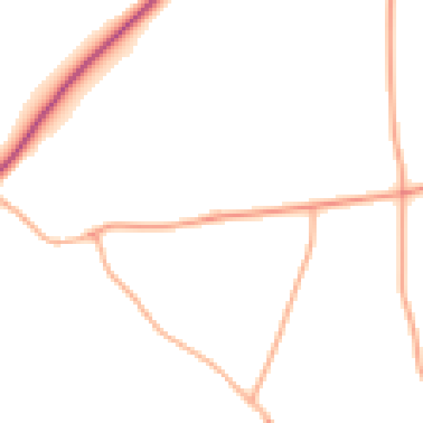 Daytime road noise heatmap for GL7 5EA