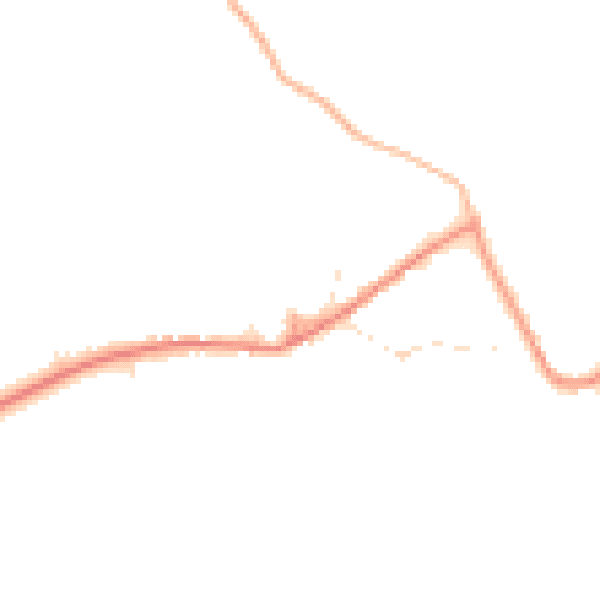 Daytime road noise heatmap for GL7 5NE