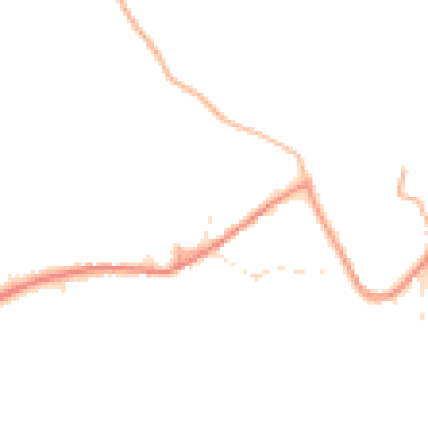 Daytime road noise heatmap for GL7 5NF