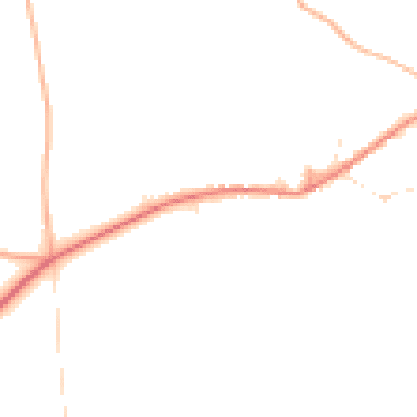 Daytime road noise heatmap for GL7 5PE