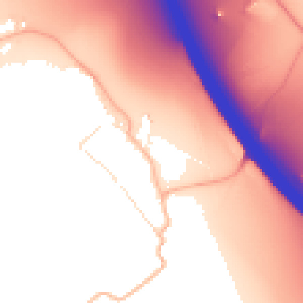 Daytime road noise heatmap for GL7 5QL