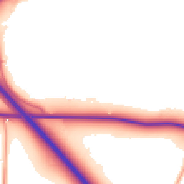 Daytime road noise heatmap for GL7 5RH