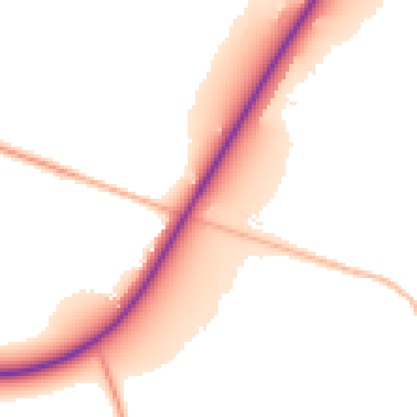 Daytime road noise heatmap for GL7 5RL