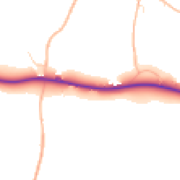 Daytime road noise heatmap for GL7 5RS